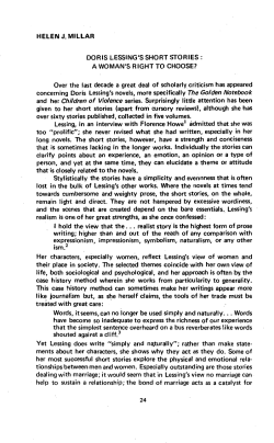 helen j. millar doris lessing`s short stories