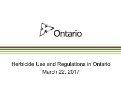 Herbicide Use in Ontario and Invasive Plants