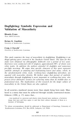 Dogfighting: Symbolic Expression and Validation of Masculinity