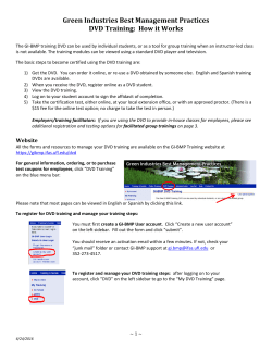 Green Industries Best Management Practices DVD Training: How it
