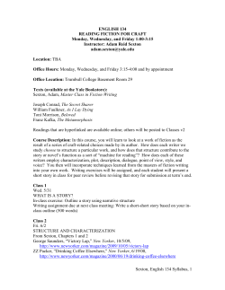 ENGL S134 - Reading Fiction for Craft