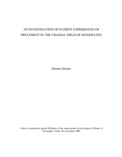 an investigation of patient experiences