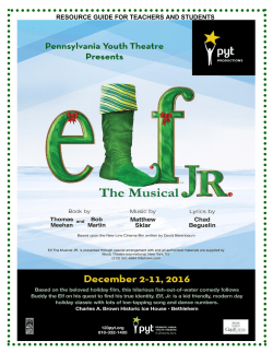 Elf the Musical, Jr. Teacher Resource Guide