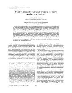 iSTART: Interactive strategy training for active reading and thinking