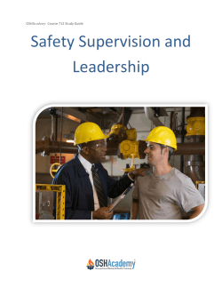 Safety Supervision and Leadership