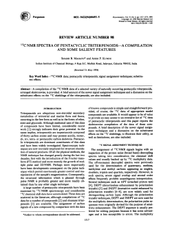 review article number 98 13c nmr spectra of pentacyclic