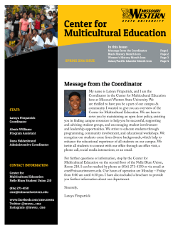 Spring 2016 Newsletter - Missouri Western State University