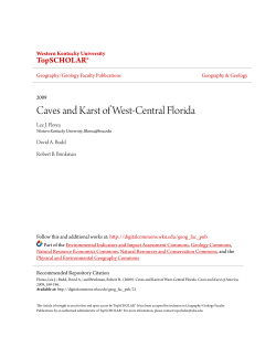 Caves and Karst of West-Central Florida - TopSCHOLAR