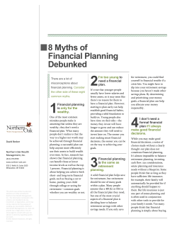 8 Myths of Financial Planning Debunked