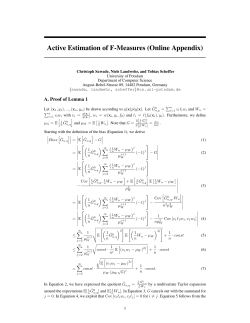 Active Estimation of F-Measures (Online Appendix)