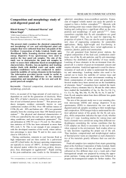 Composition and morphology study of acid