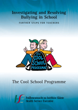 Investigating and Resolving Bullying in School The Cool