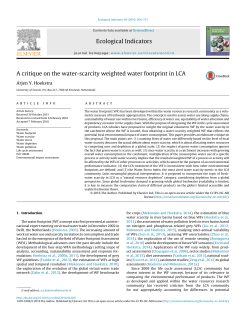 A critique on the water-scarcity weighted water footprint in LCA