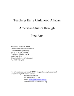Teaching African-American Studies with Fine Arts