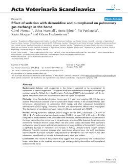 Effect of sedation with detomidine and butorphanol on pulmonary