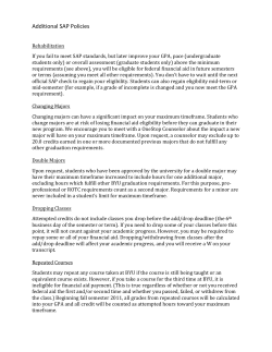 Additional SAP Policies