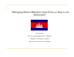 Cambodian Government - International Organization for Migration