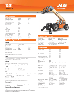 Spec Sheet - JLG Equipment