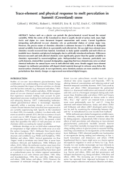 Trace-element and physical response to melt percolation in Summit