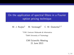 On the application of spectral filters in a Fourier option pricing