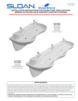 ELS-60000/70000 Series Sink Systems | Installation Instructions