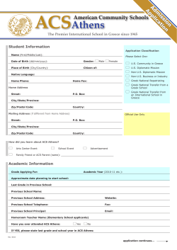 New Student Admission Application