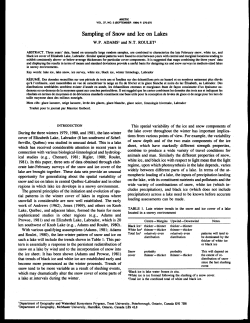 Sampling of Snow and Ice on Lakes