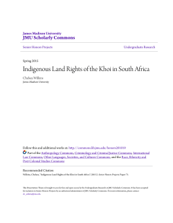 Indigenous Land Rights of the Khoi in South Africa