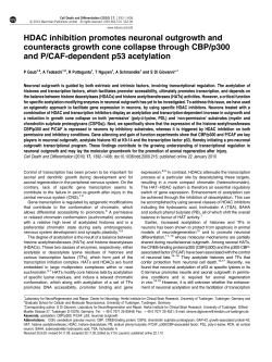 HDAC inhibition promotes neuronal outgrowth and