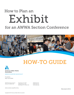 How to plan an exhibit for an AWWA section conference