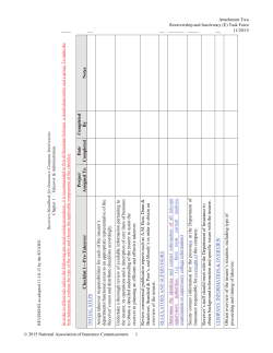 Table of Contents - National Association of Insurance Commissioners