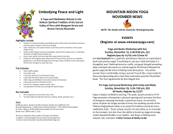 Embodying Peace and Light MOUNTAIN MOON YOGA NOVEMBER