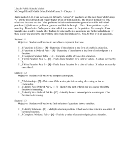 Lincoln Public Schools Math 8 McDougall Littell Middle School Math