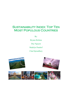Sustainability Index: Top Ten Most Populous Countries