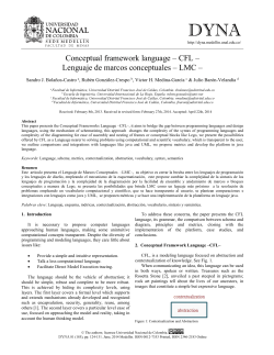 Conceptual framework language &ndash; CFL &ndash; Lenguaje de marcos
