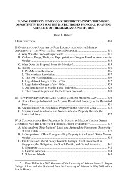 buying property in mexico`s &ldquo;restricted zone&rdquo;: the missed opportunity