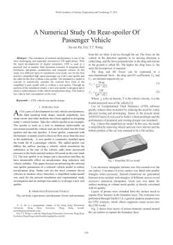A Numerical Study On Rear-spoiler Of Passenger Vehicle