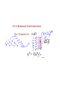 11-6 Binomial Distributions Ex: Expand (x
