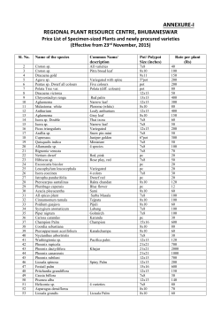 annexure-i regional plant resource centre, bhubaneswar