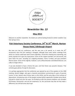 Newsletter No. 13 - Fish Veterinary Society
