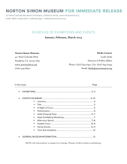 schedule of exhibitions and events