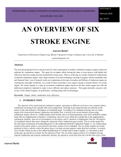 an overview of six stroke engine - International Journal of Research