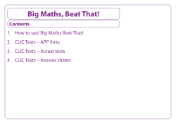 Big Maths, Beat That! - The Mathematics Shed