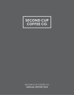 SECOND CUP COFFEE CO. ANNUAL REPORT 2014
