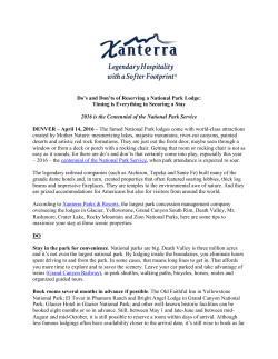 Do`s and Don`ts of Reserving a National Park Lodge