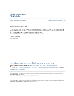Confucianism: How Analects Promoted Patriarchy and