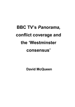 BBC TV\s Panorama, conflict coverage and the &micro;Westminster