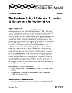 The Hudson School Painters: Attitudes of Nature as a - SUNY-ESF