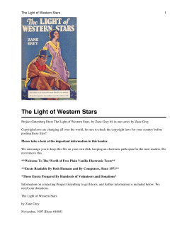 The Light of Western Stars - University of Macau Library