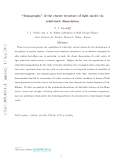 " Tomography" of the cluster structure of light nuclei via relativistic